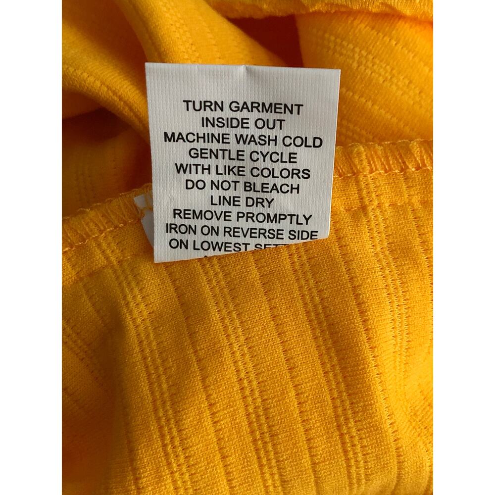 NY Collection Shift Dress Ruffle Cuff in Lemon Women's Petite Large NEW - Picture 7 of 7
